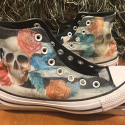 Converse Skull And Rose- Chucks