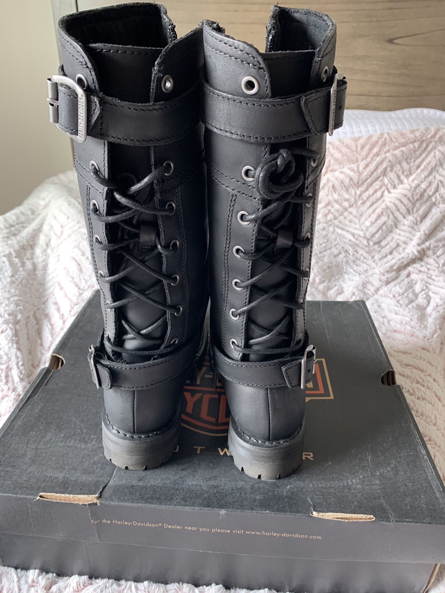 Harley Davidson Black Alexa boots Size 8.5
