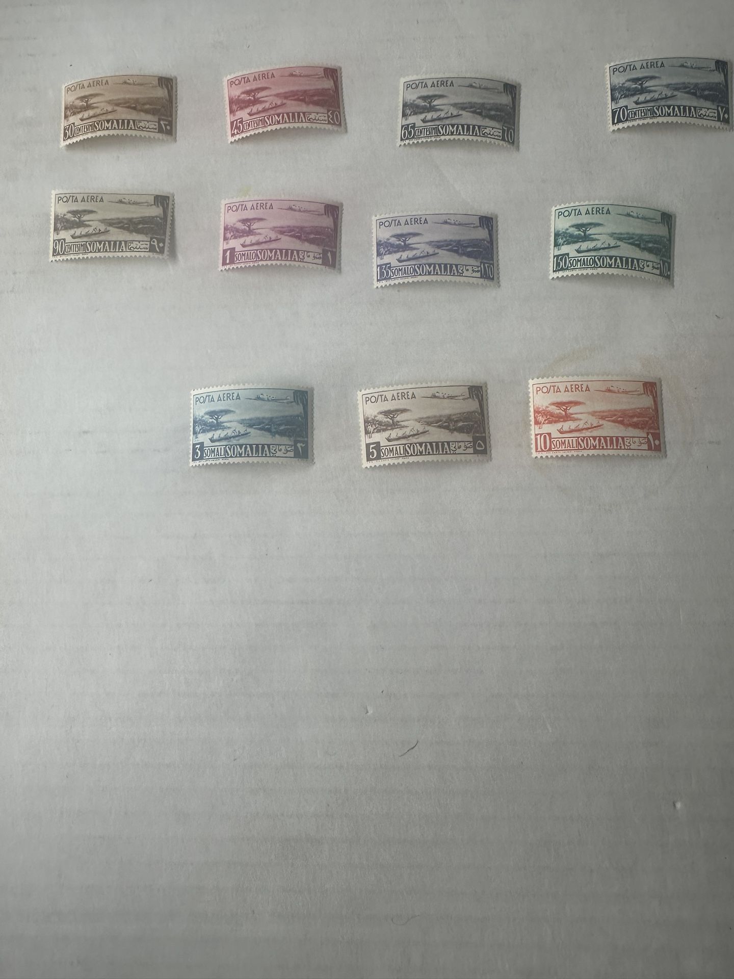 Italian Somalia C17-27 Complete Set Of Stamps