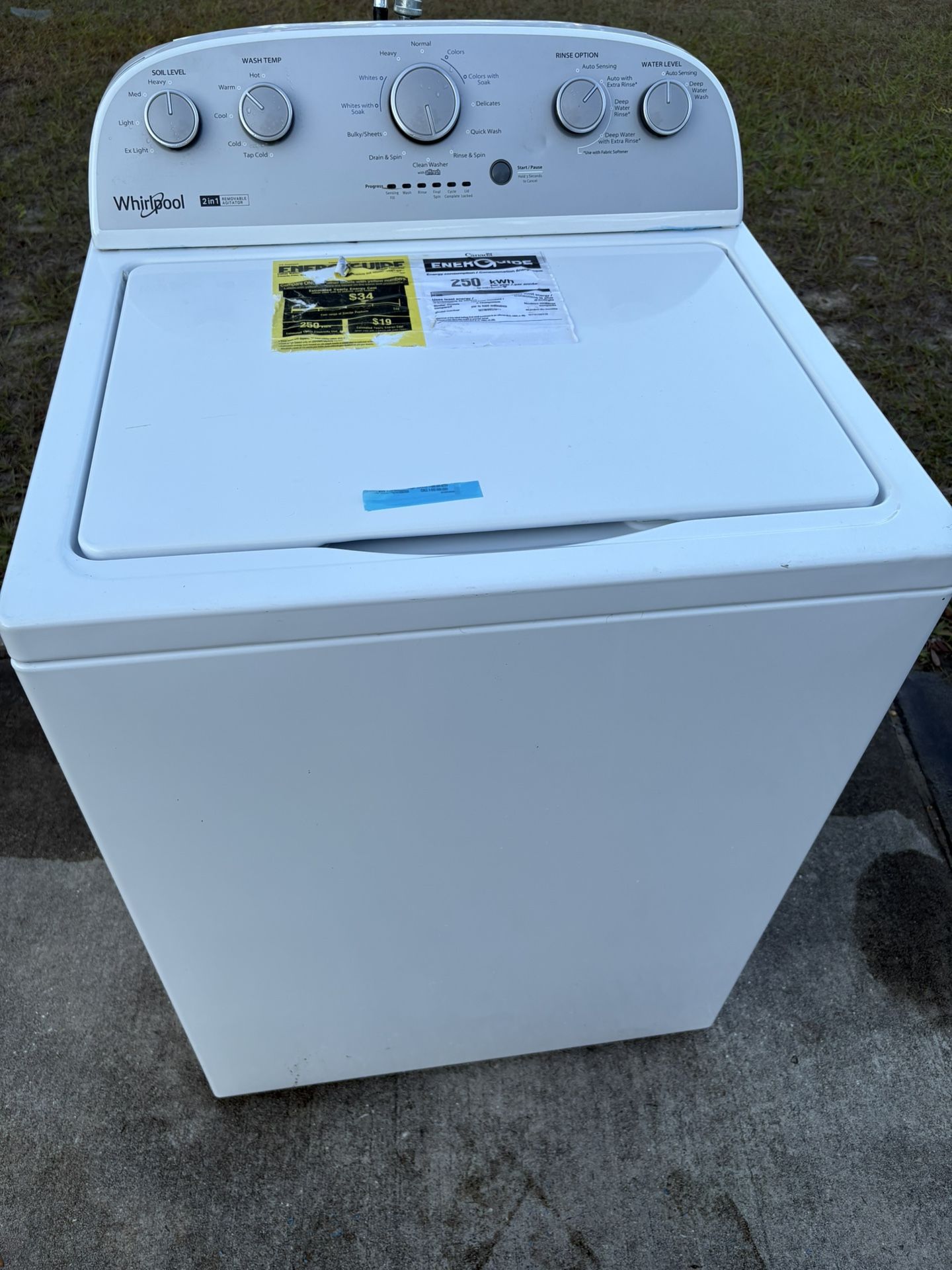 Whirlpool Removable Agitator Washer Works Great -30 DAY WARRANTY (same Day Delivery Available)