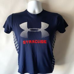 Under Armour Syracuse boys navy blue short sleeve athletic top size M