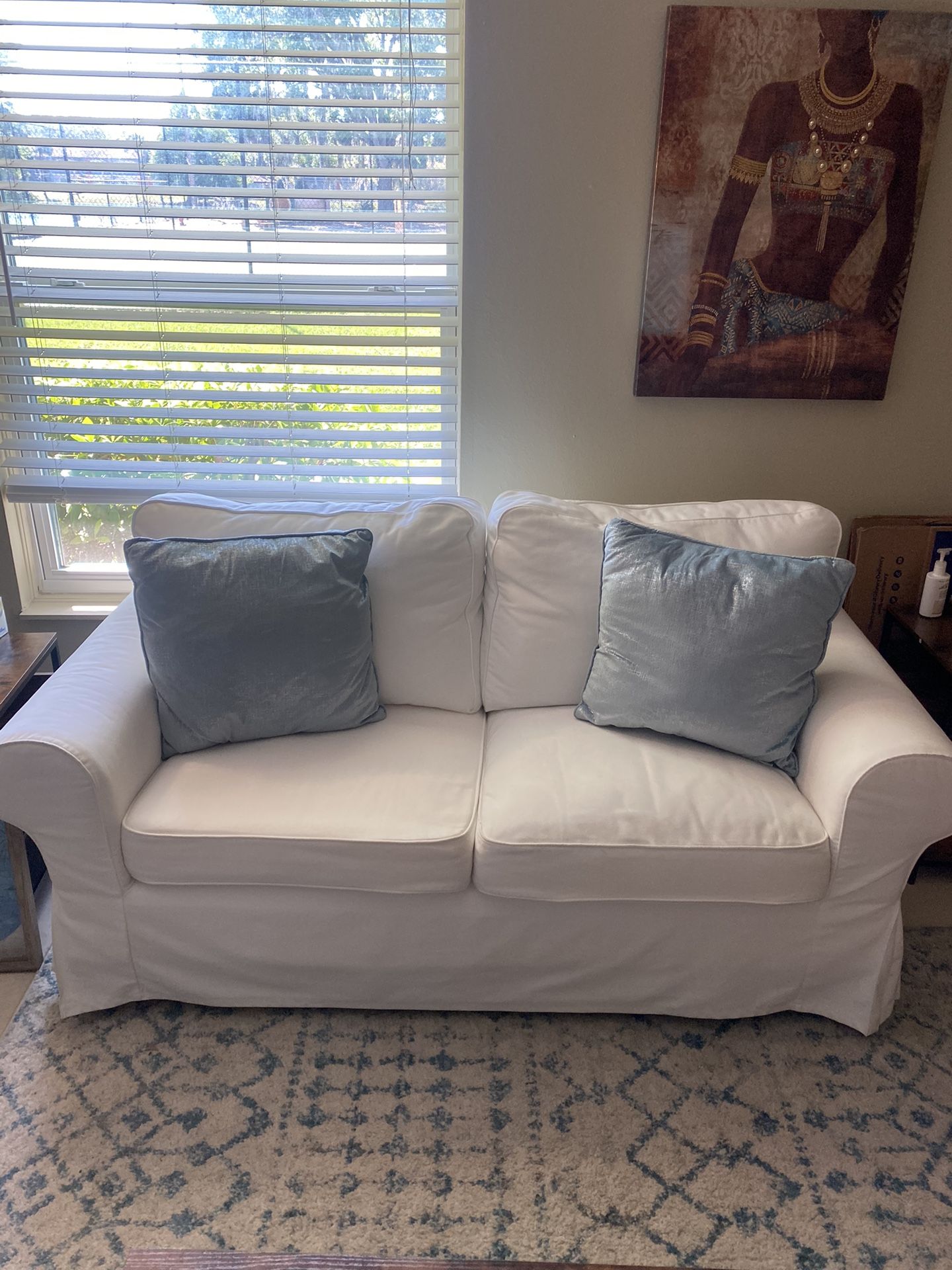 White Comfy Couch/Loveseat