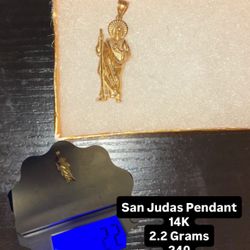 14K San Judas Pendant 