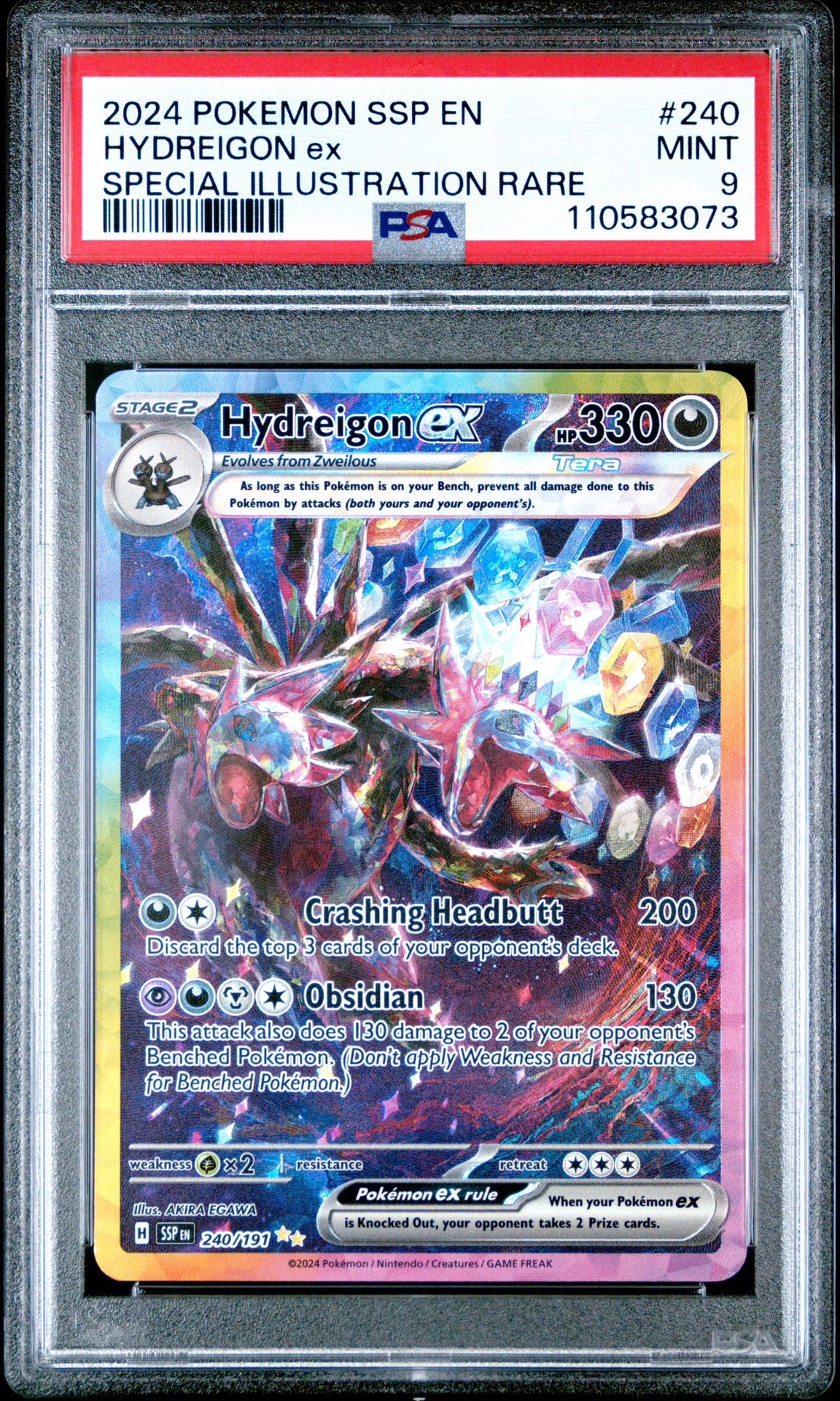 PSA 9 Hydreigon #240 From Surging Sparks For Sale
