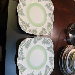 Vintage "Grasmere" pattern crafted by Royal Grafton (Fine Bone China of England) Set of 2 Saucers