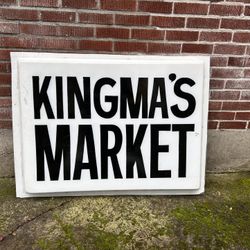 Kingma’s market hand painted vintage sign