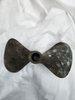 2 Blade Brass propeller.