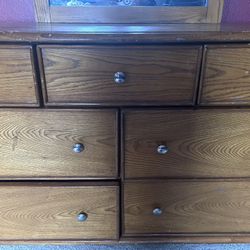 Solid Oak Dresser With Mirror DIY Project 