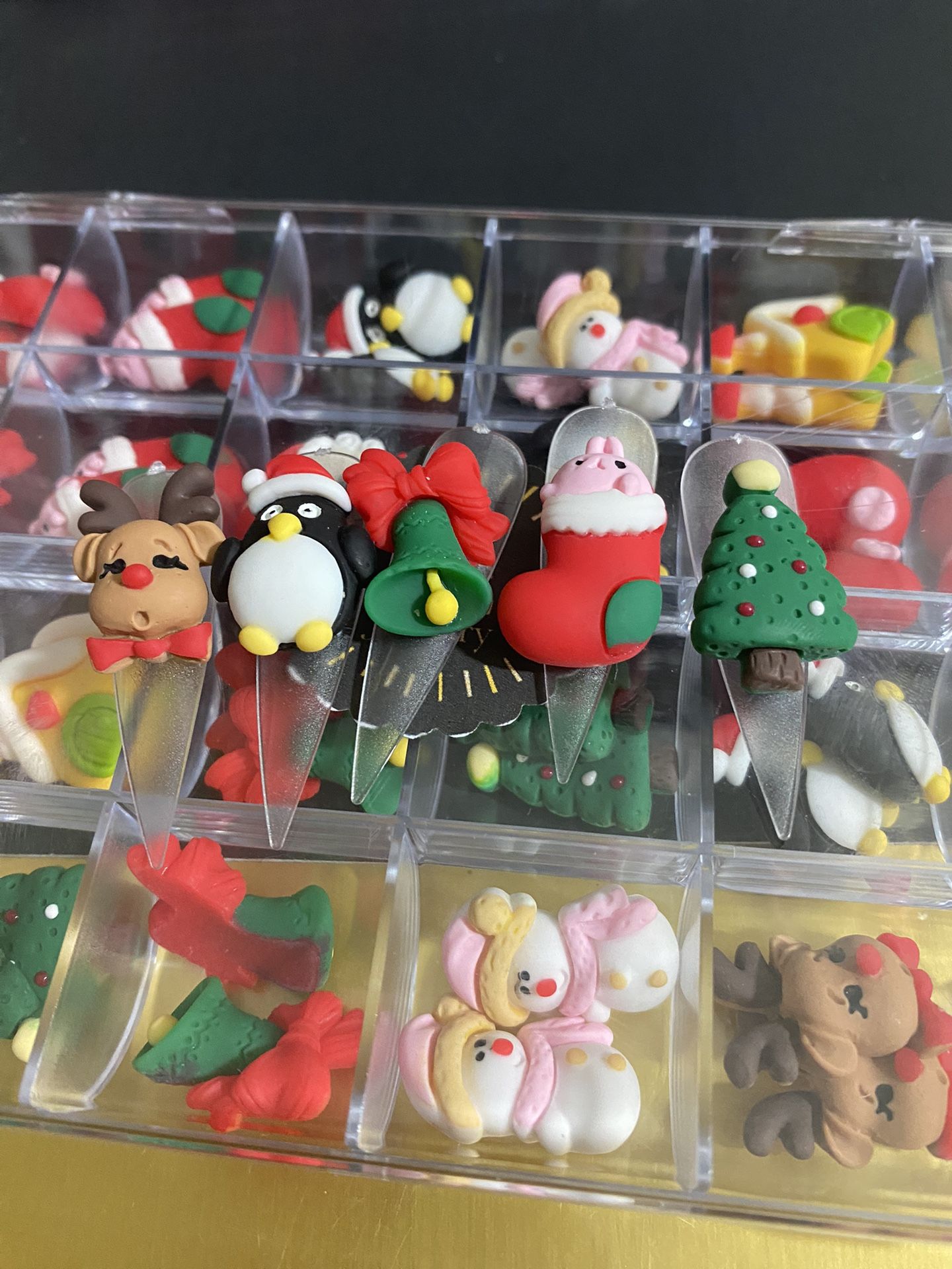 Dijes Navideño Para Uñas