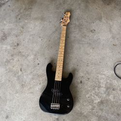 Guitars Electric Bass Guitar Black Full Size