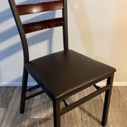 Cushioned Wood Folding Chair
