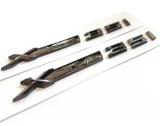BMW XDrive 35i Gloss Black Emblem Badge Set