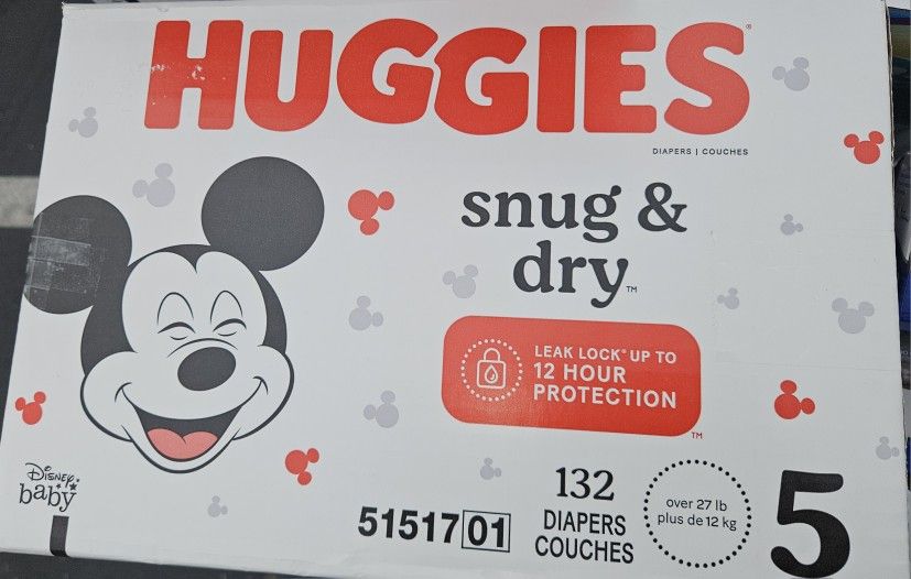 Huggies Size 5 132 Count $40