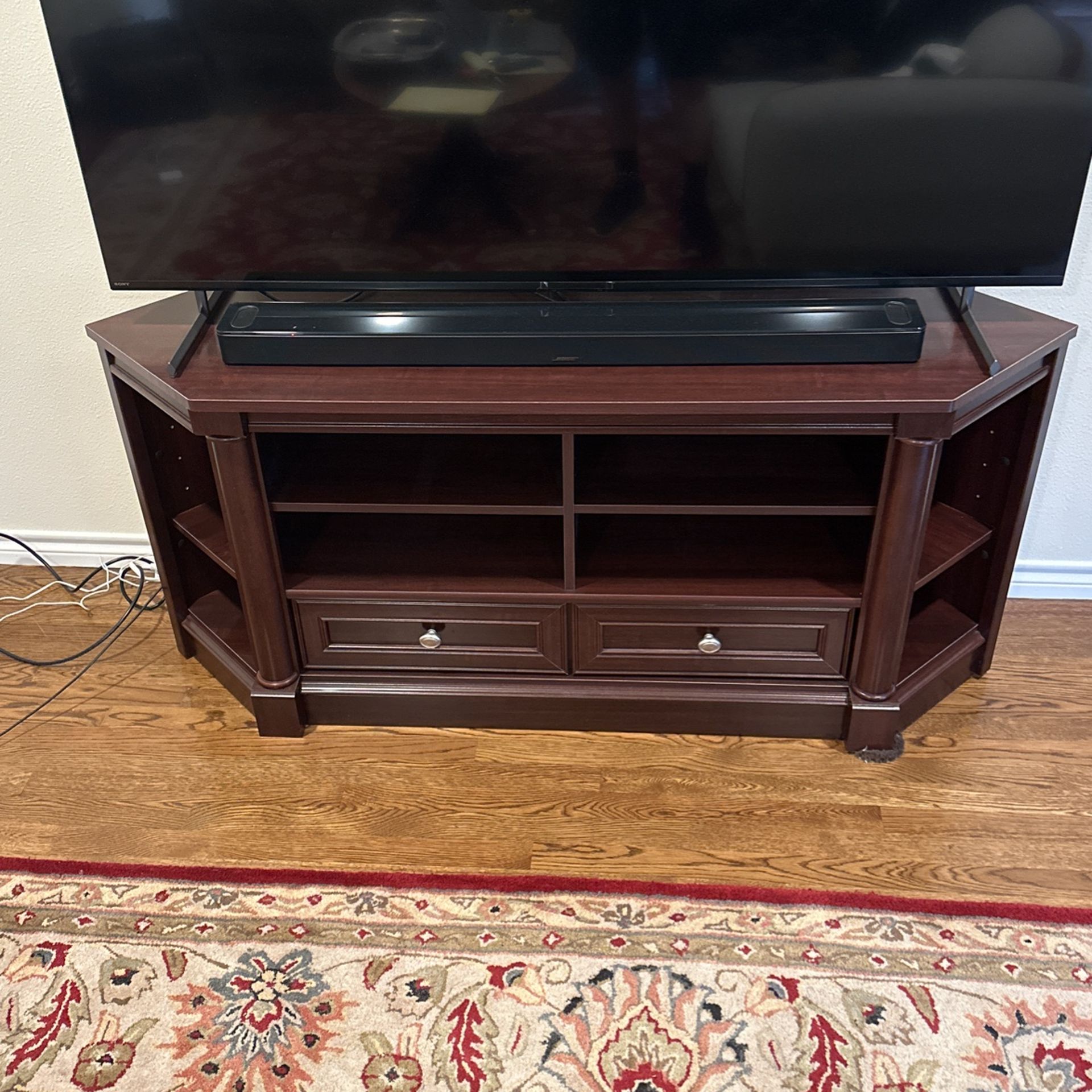 TV stand console for corner