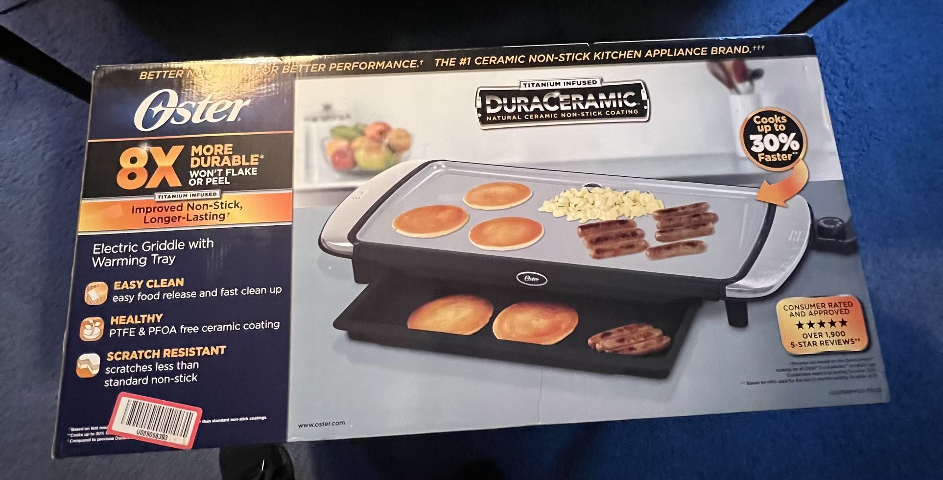 Oster Duraceramic Electric Griddle With Warming Tray - Main Image