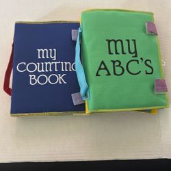 lot of two Lillian Vernon cloth books titled "My ABC's" and "My Counting 