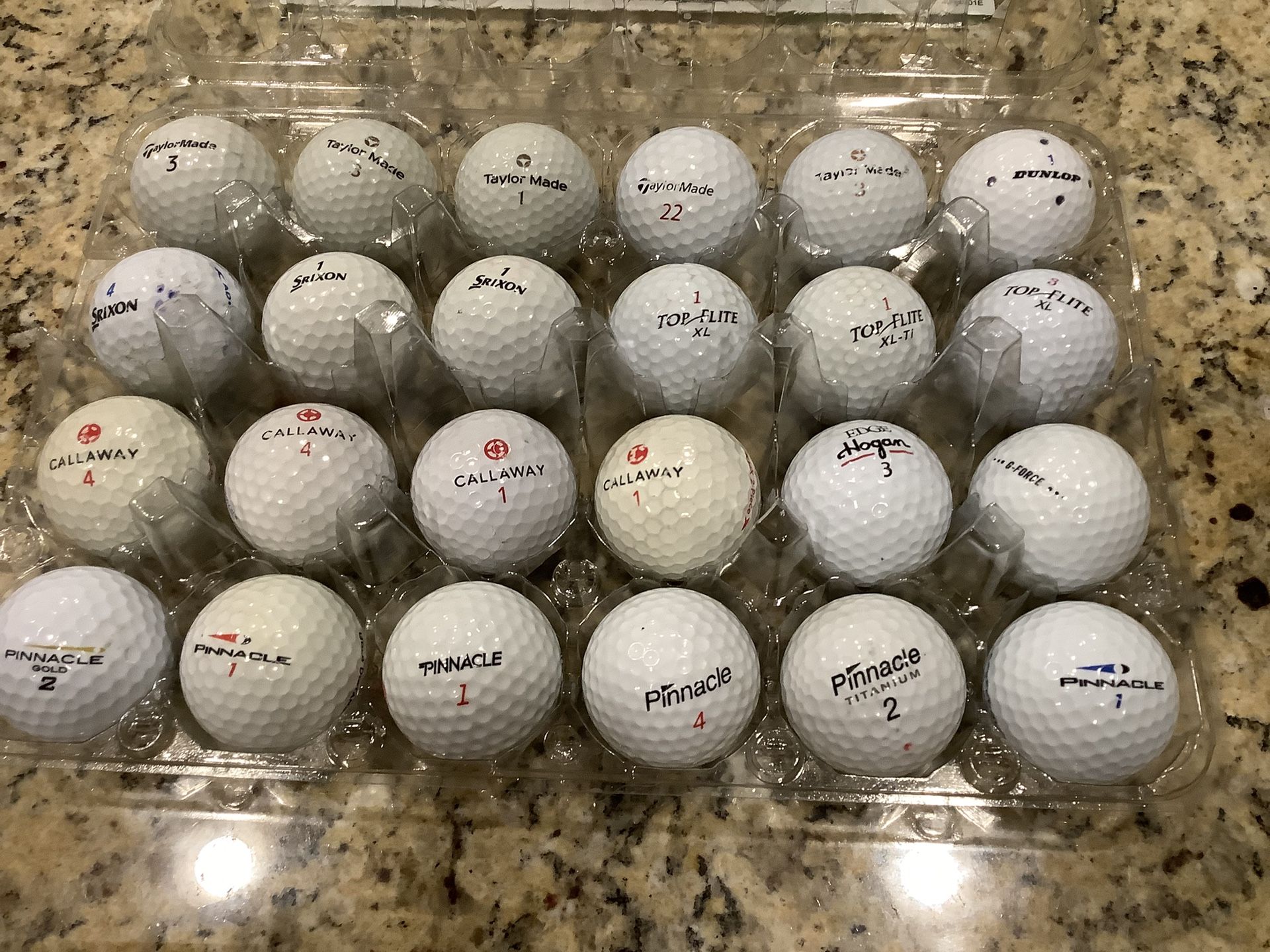 Assorted Golf Balls 24pk. $15