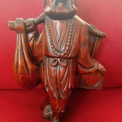 Vintage Wood  Signed Carved Netsuke.
In the 17th Century Netsuke were used to secure pouches or containers to the sash  of a kimono , which lacked poc