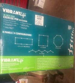 Like new Vibrant Life 8 panel with door exercise pen.