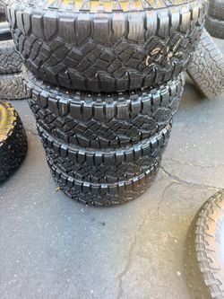 4 tires 265-65-17 Goodyear 95% tread life $450 all four mounted and balanced