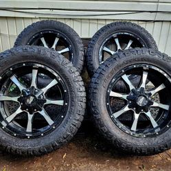20” Moto Metal Rims With All Terrain Nitto Tires 