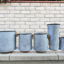 Vintage Metal Buckets (5)