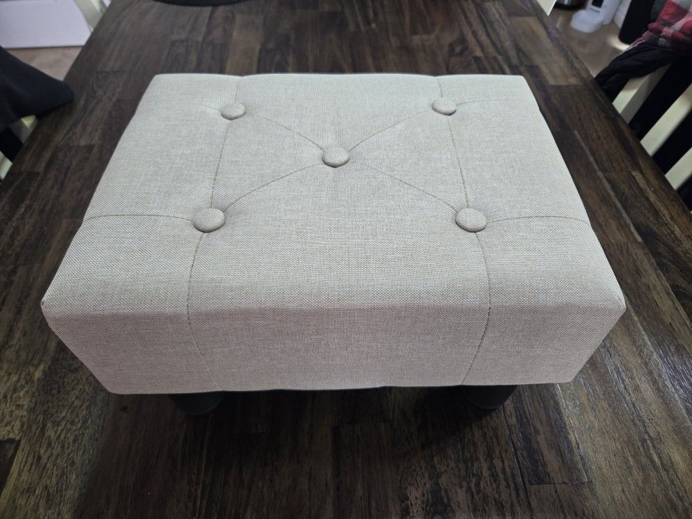New Linen Ottoman Foot Rest