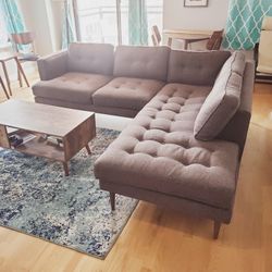 🛋️ Modern CARBON Sectional Sofa Set – Excellent Condition!
