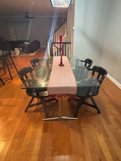 Glass Dining Table Set