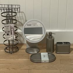 Champagne Silvery Chrome Bathroom Set