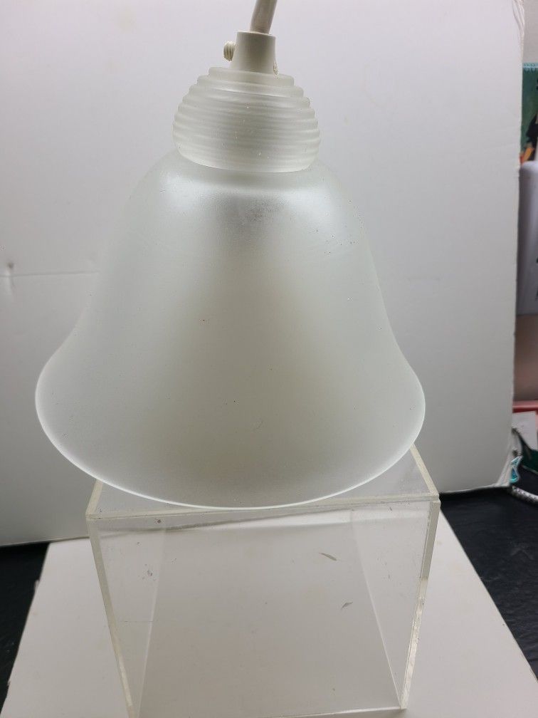ITALIAN FROSTED HANGING GLASS LIGHT