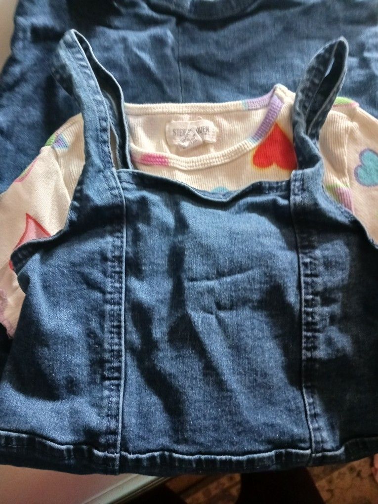 Overall Dress With Shirt
