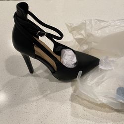 Brand New Black Stiletto Ankle Strap Heels 