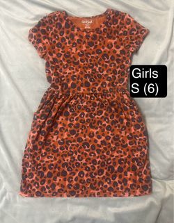 Youth girls small 6 cheetah print dress