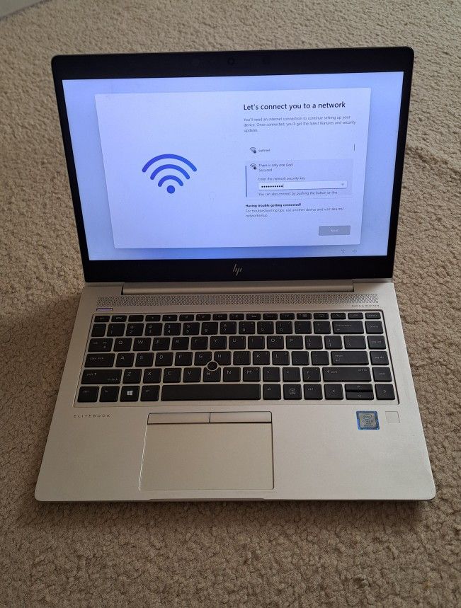 2019 Hp Elitebook With Charger 256gb