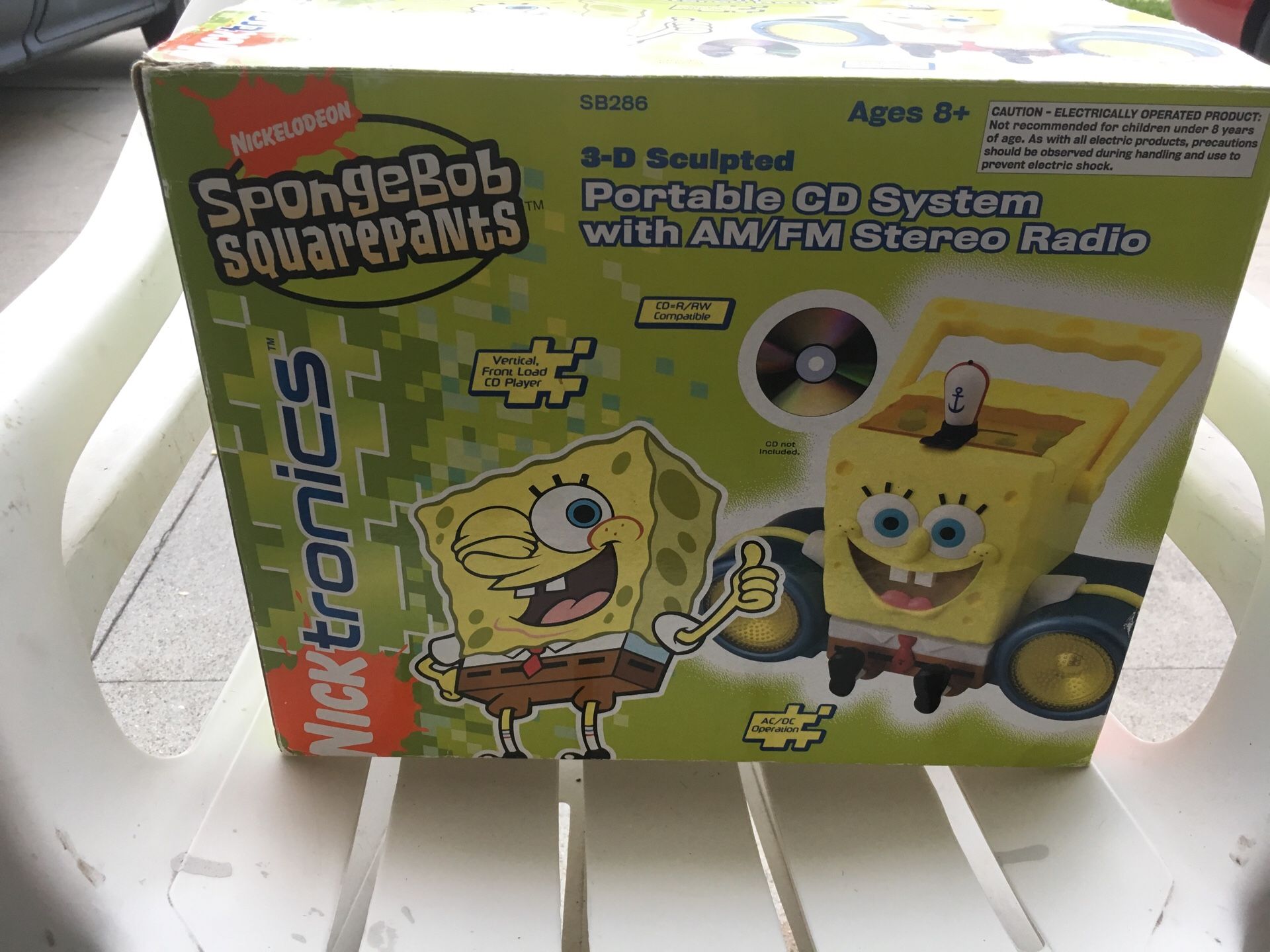A nice 3 -D sculpted portable CD system