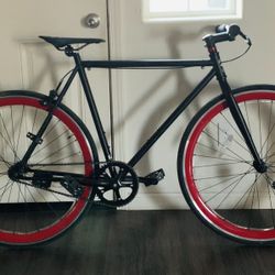 Red And Black Fixie Bike