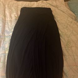 Black Medium Long Skirt 