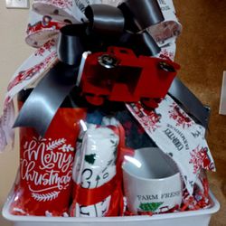 Red Truck Christmas Gift Basket