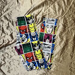 Disney Marvel Comics Leggings Women’s SMALL by Freeze NY Cartoon Comic Book Univ