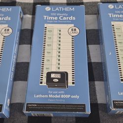 3 Boxes Of 100 Time cards E8-CARDS