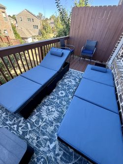 2 outdoor lounge chairs (NEW)