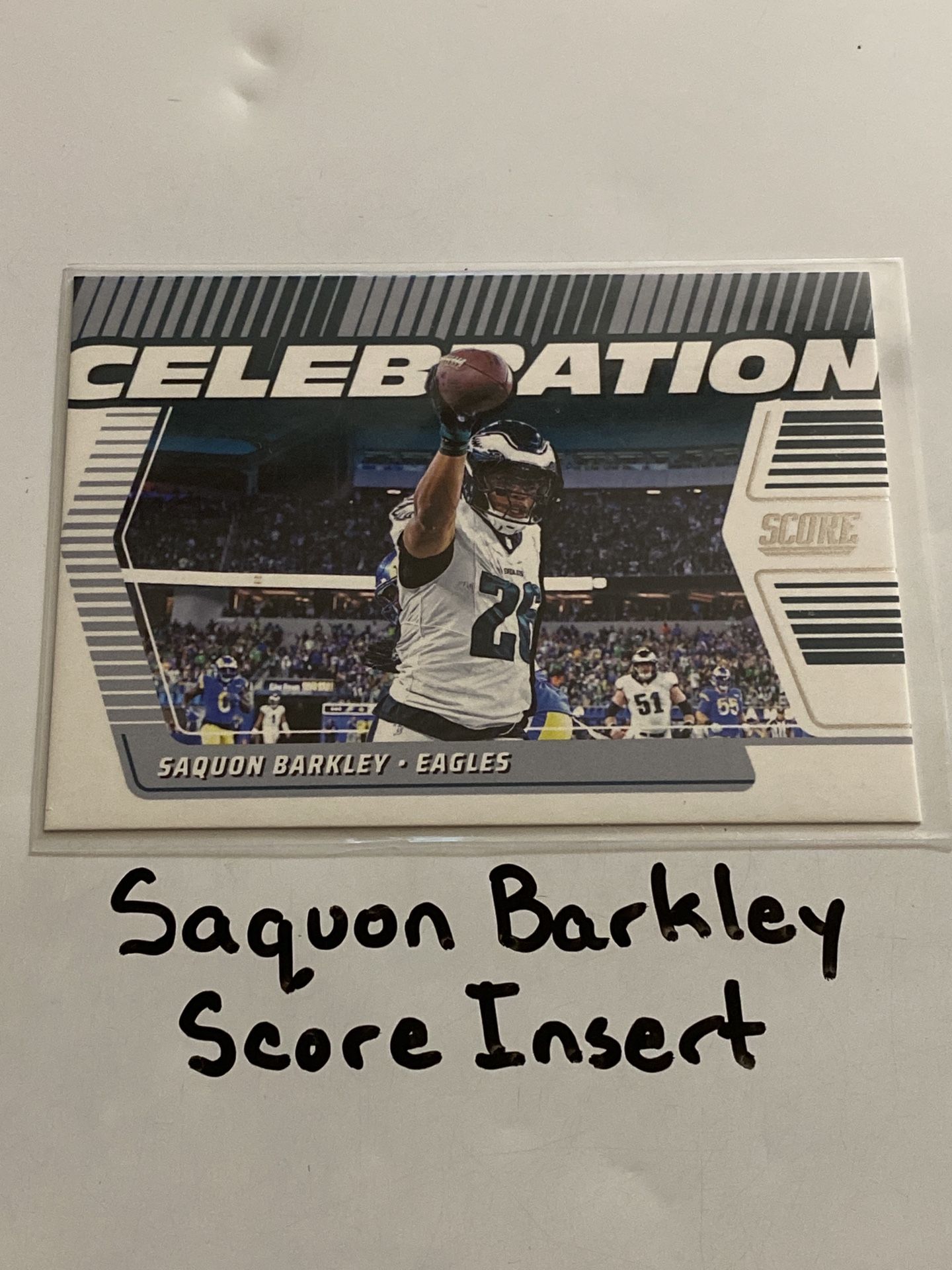 Saquon Barkley Philadelphia Eagles All-Pro RB Score Short Print Insert Card.