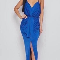 Small blue midi dress
