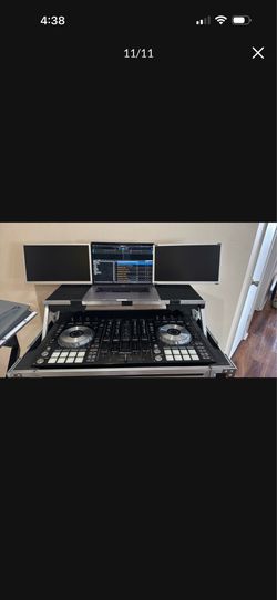 Dj complete system Pioneer Console Speakers with amp and MacBook Pro
