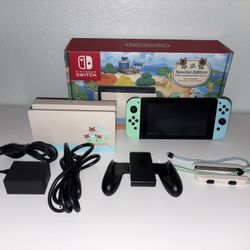 Nintendo Switch Animal Crossing Edition With Carrying Case