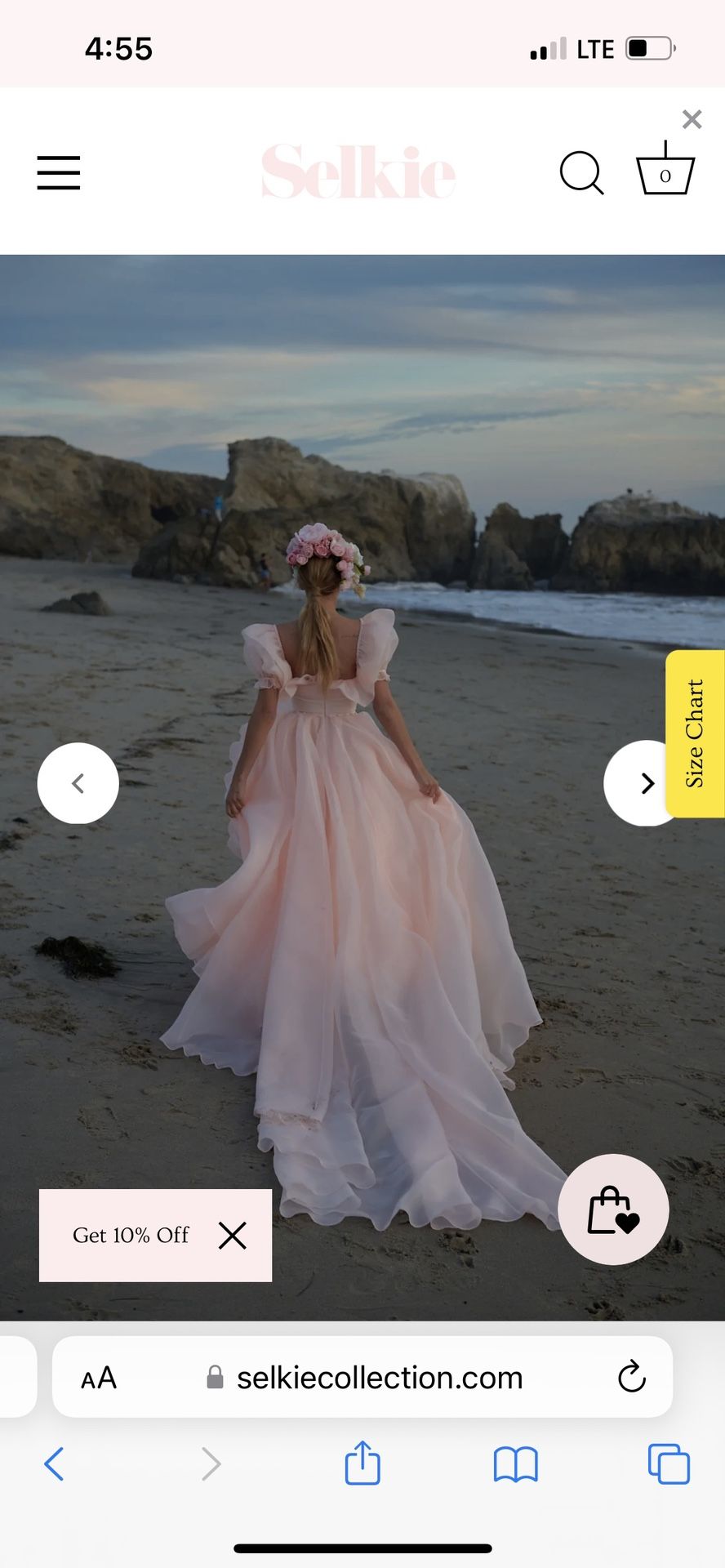 Selkie Peach Fuzz Bridal Dress