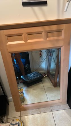 Wooden Framed Wall Mirror