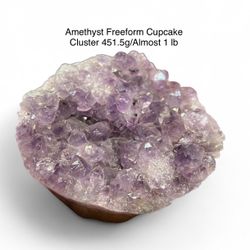 Amethyst Genuine Freeform Cupcake Crystal Geode from Brazil 451.5g/Almost 1 lb