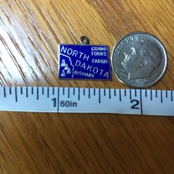 Vintage SS Enamel N. Dakota Charm